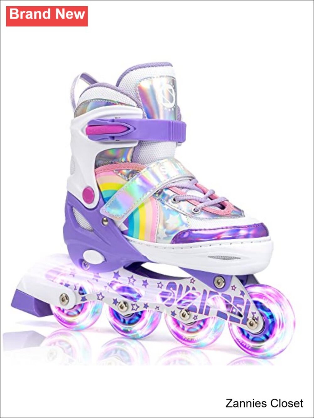 ✨ Adjustable Kids Inline Skates for Girls Boys with Light-Up Wheels